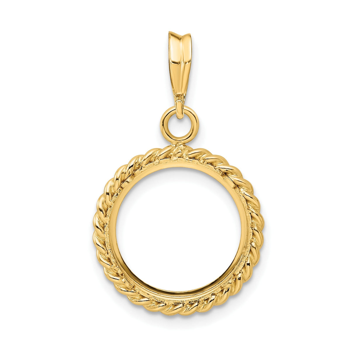 13 mm 14k Yellow Gold coin bezel for 13 mm Coin — additional image