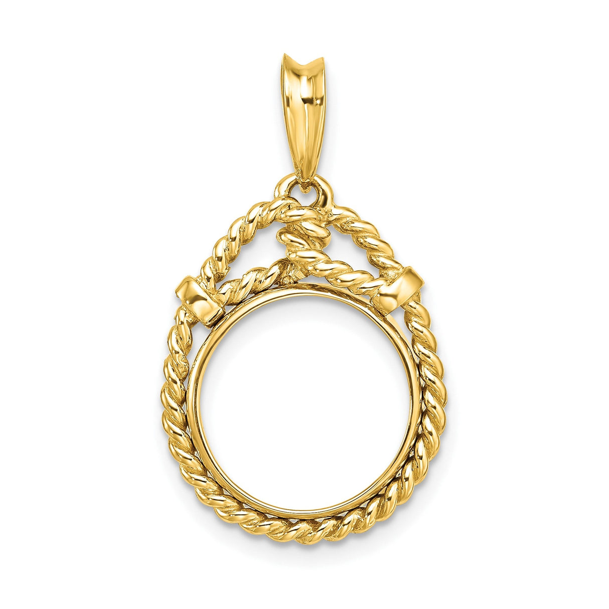 13 mm 14k Yellow Gold coin bezel for 13 mm Coin