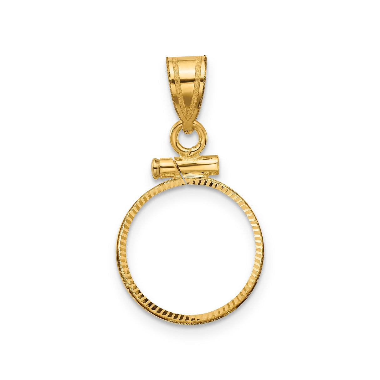 13 mm 14k Yellow Gold coin bezel for 13 mm Coin