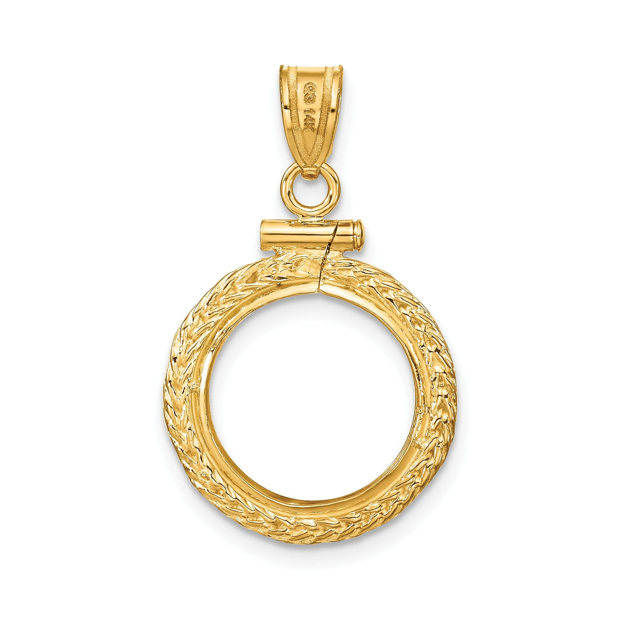 13 mm 14k Yellow Gold coin bezel for 13 mm Coin — additional image