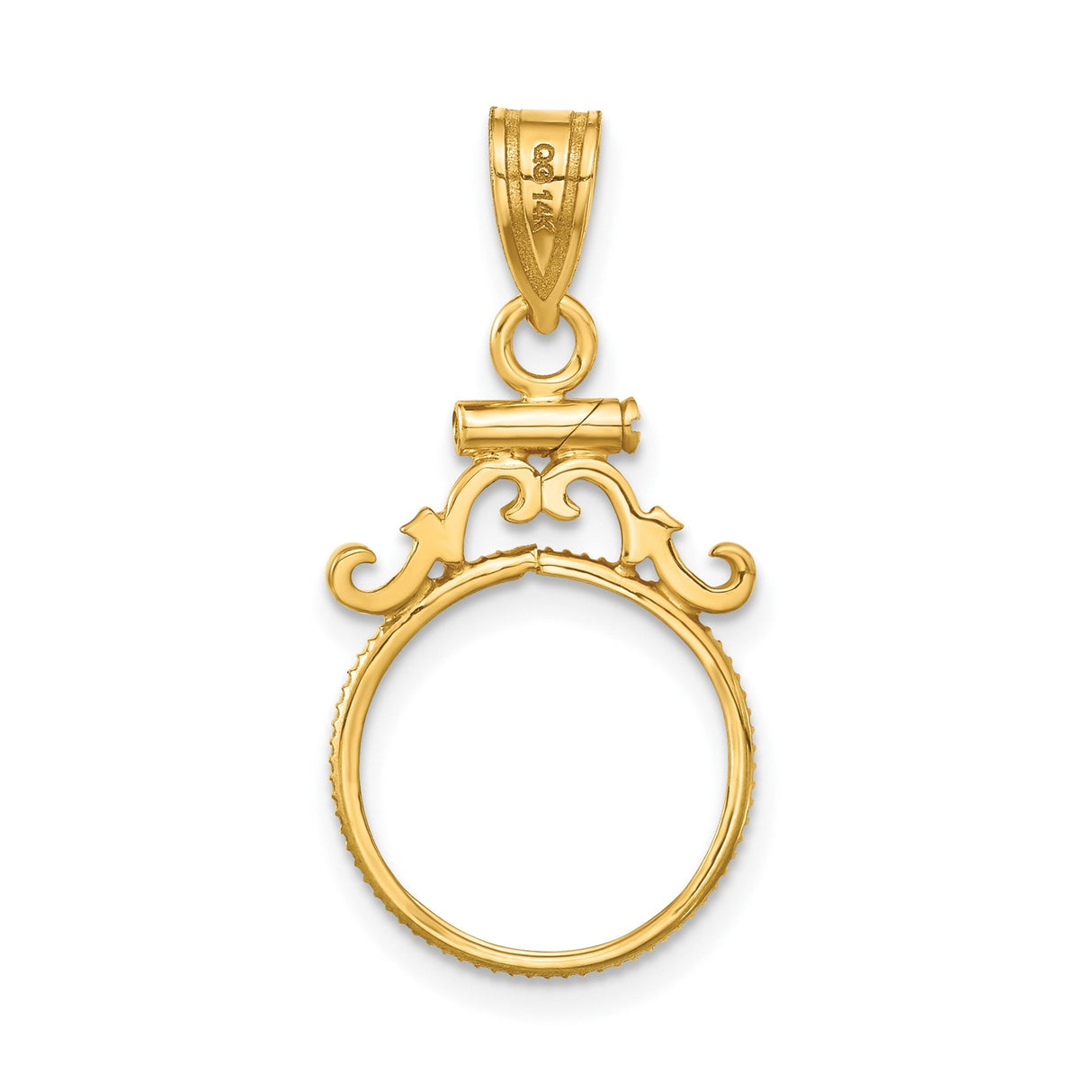 13 mm 14k Yellow Gold coin bezel for 13 mm Coin — additional image