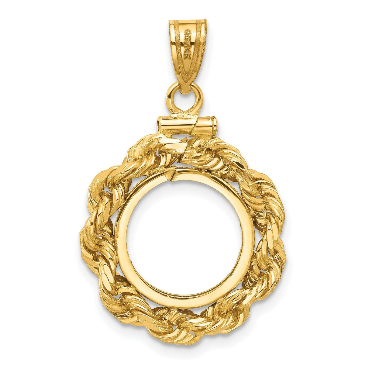 13 mm 14k Yellow Gold coin bezel for 13 mm Coin — additional image
