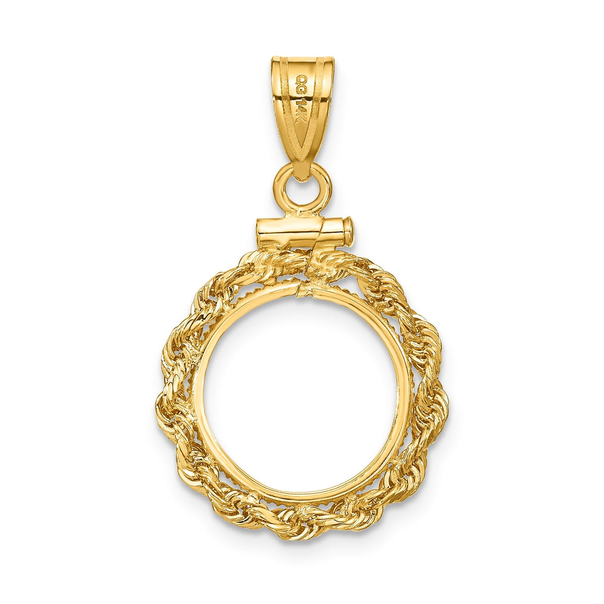 13 mm 14k Yellow Gold coin bezel for 13 mm Coin — additional image