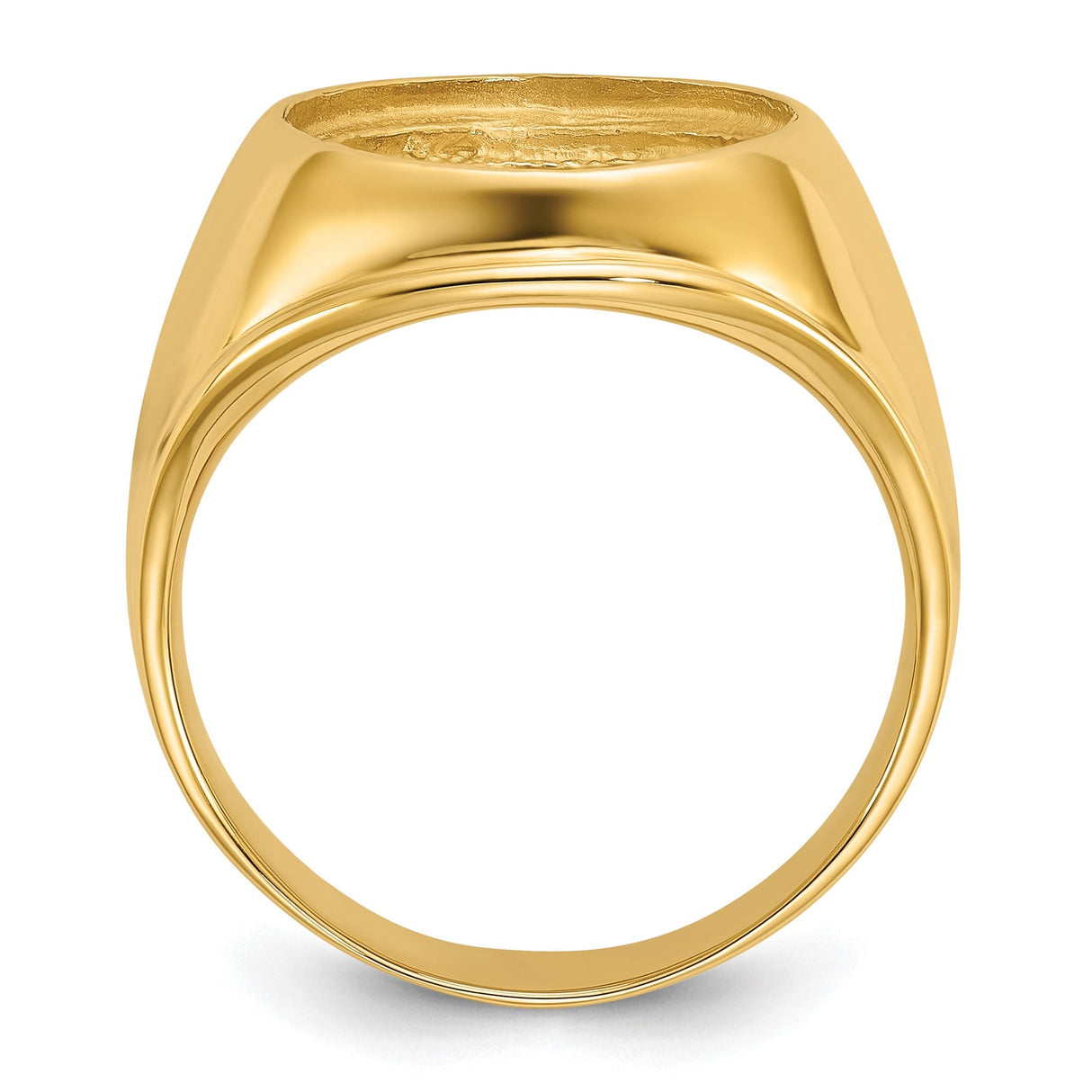 13 mm 14k Yellow Gold coin bezel for 13 mm Coin — alternate view