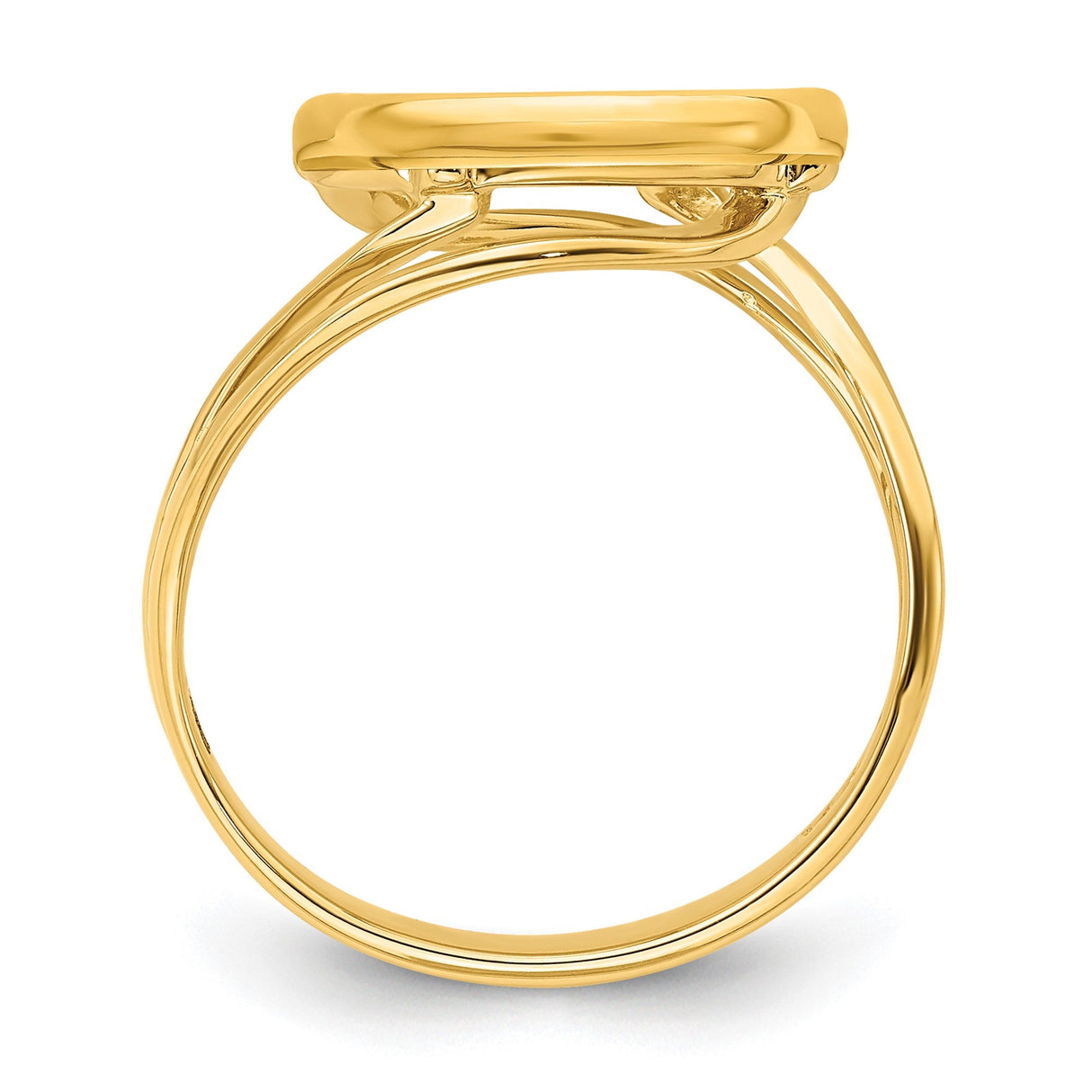 13 mm 14k Yellow Gold coin bezel for 13 mm Coin — alternate view