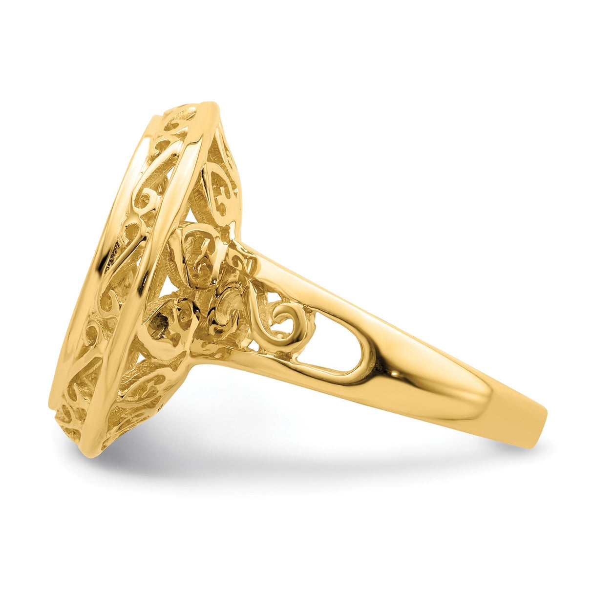 13 mm 14k Yellow Gold coin bezel for 13 mm Coin — additional image