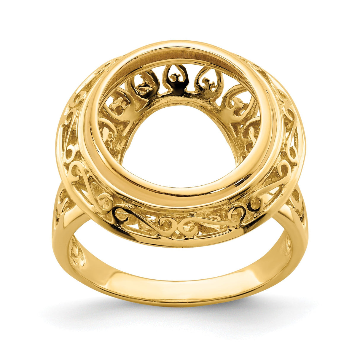 13 mm 14k Yellow Gold coin bezel for 13 mm Coin — additional image