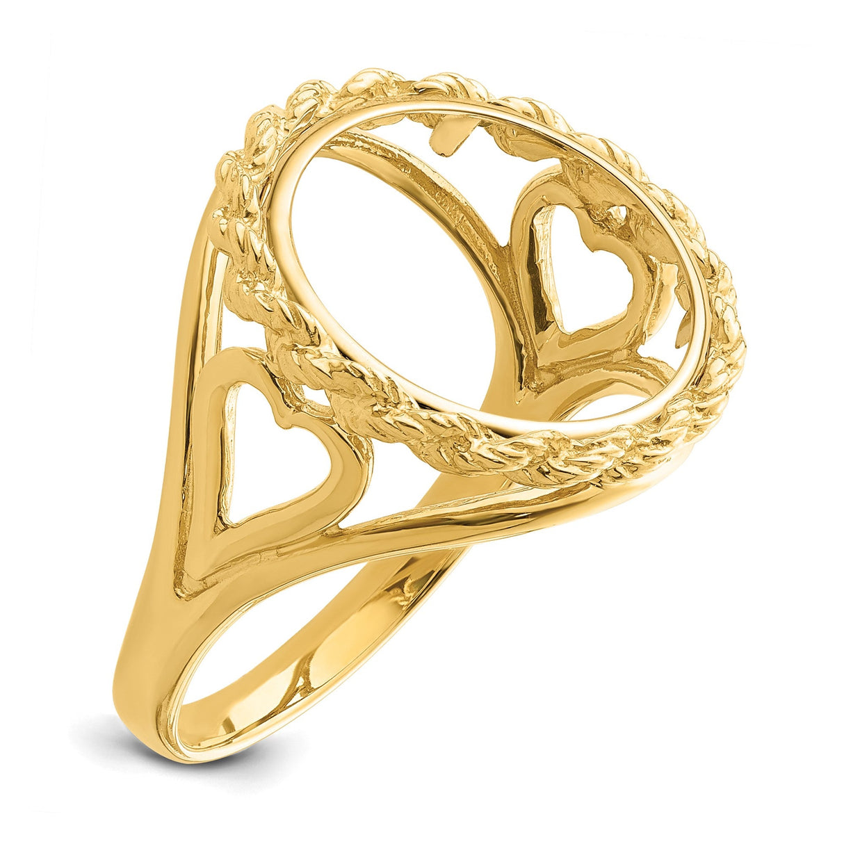 13 mm 14k Yellow Gold coin bezel for 13 mm Coin