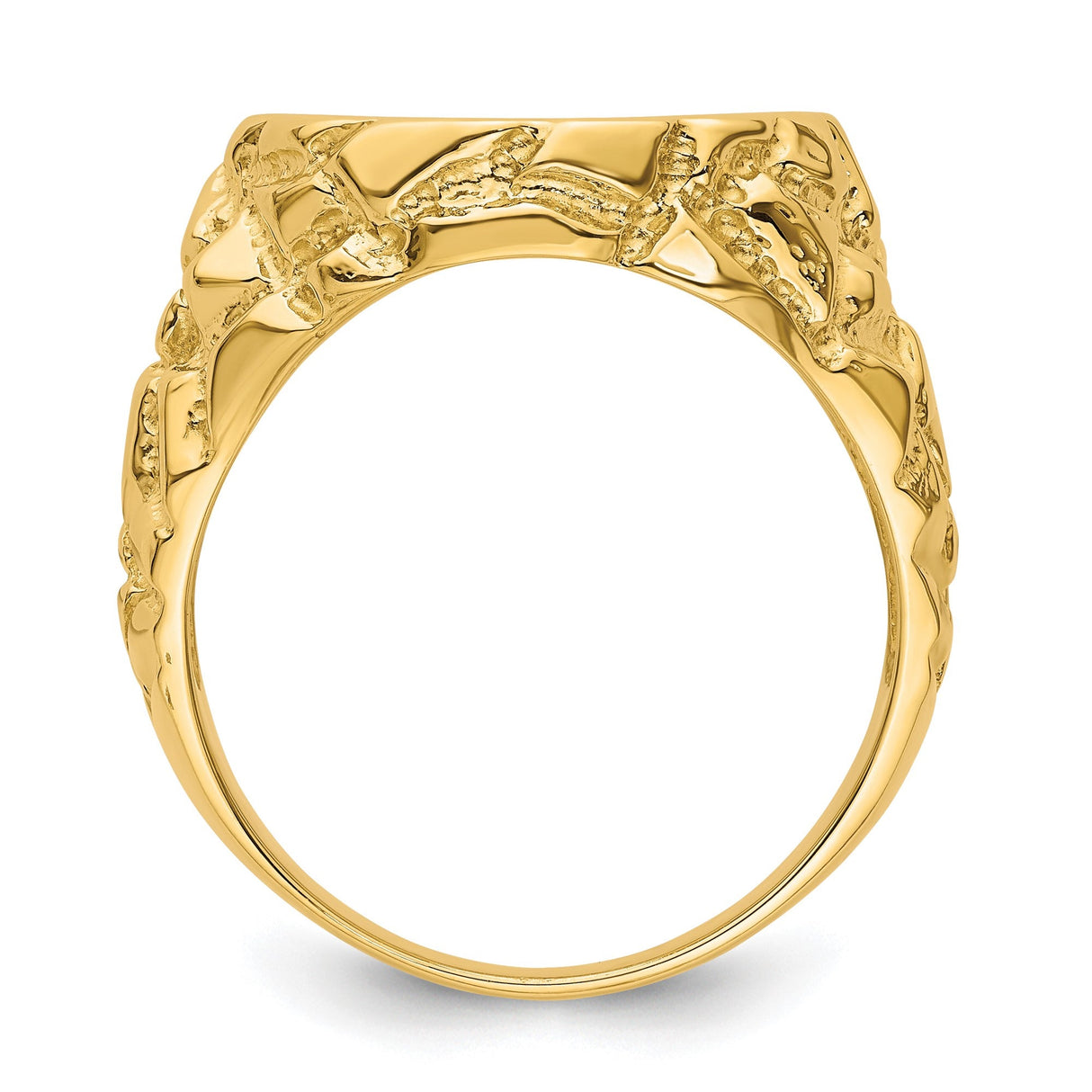 13 mm 14k Yellow Gold coin bezel for 13 mm Coin — alternate view