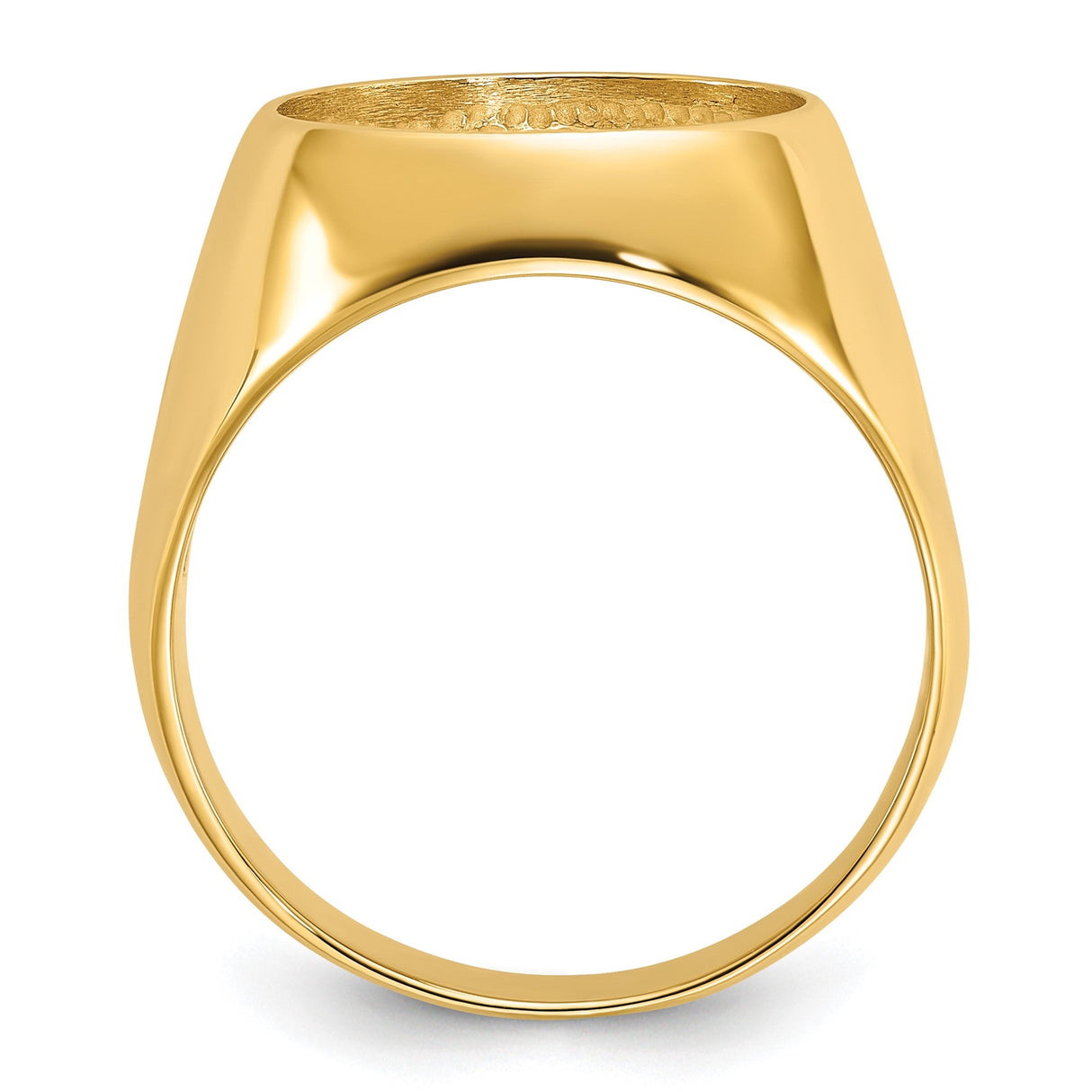 13 mm 14k Yellow Gold coin bezel for 13 mm Coin — alternate view