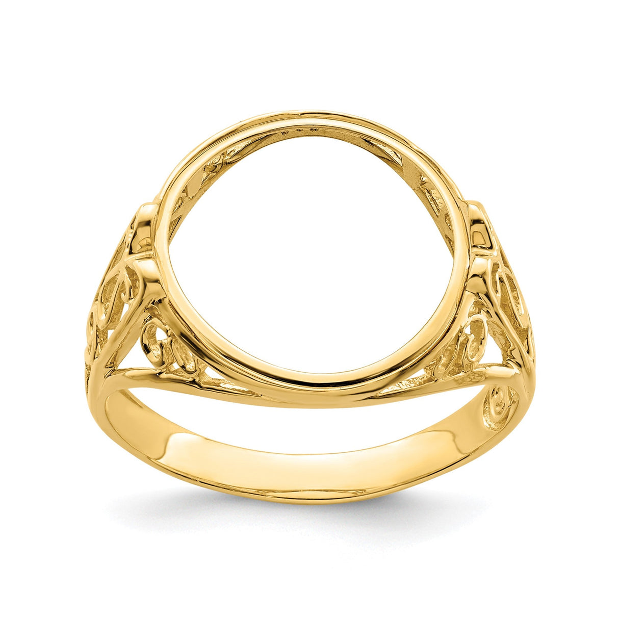 13 mm 14k Yellow Gold coin bezel for 13 mm Coin — additional image