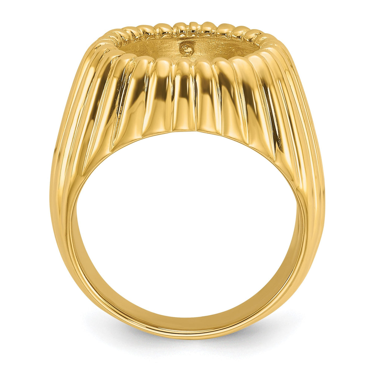 13 mm 14k Yellow Gold coin bezel for 13 mm Coin — alternate view