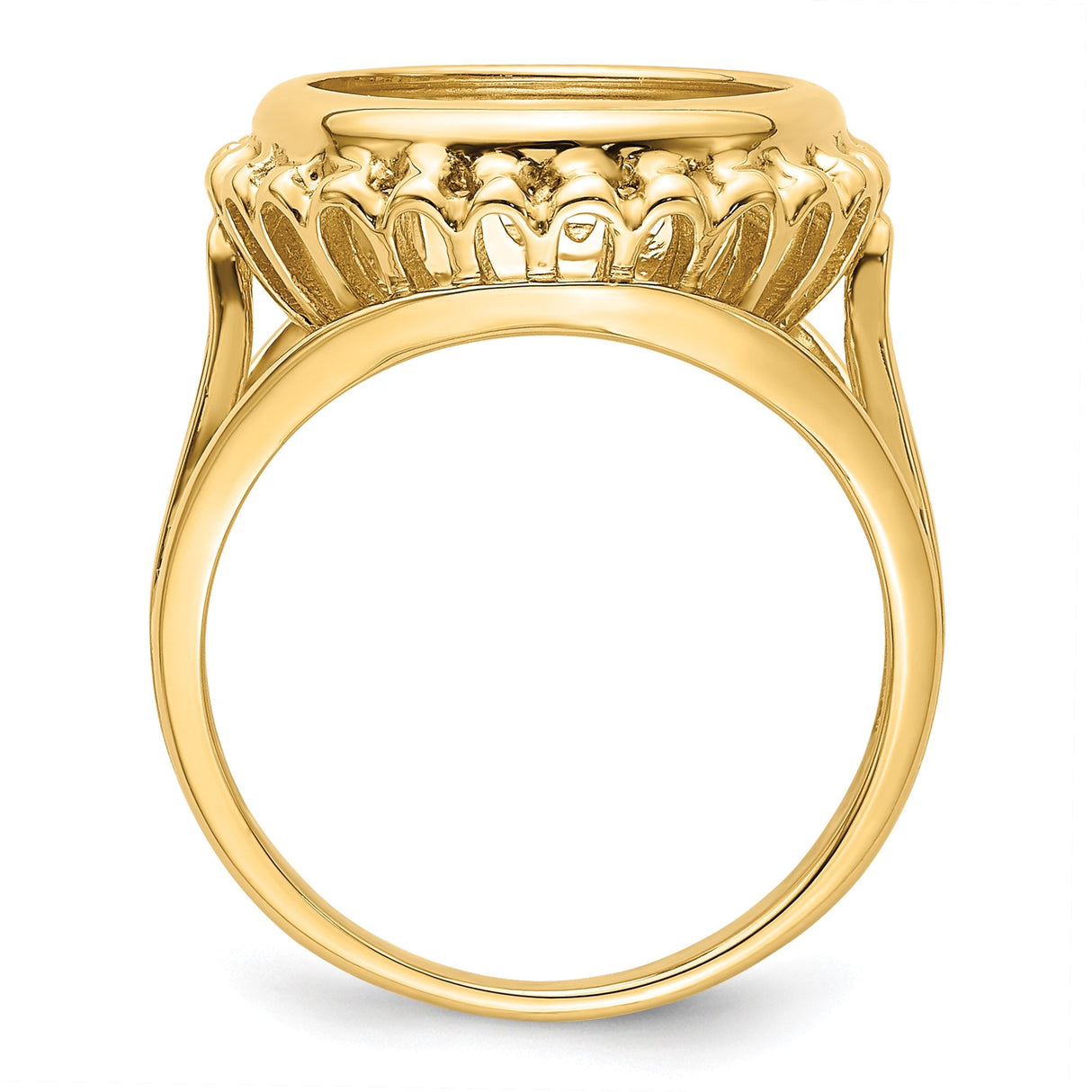 13 mm 14k Yellow Gold coin bezel for 13 mm Coin — alternate view