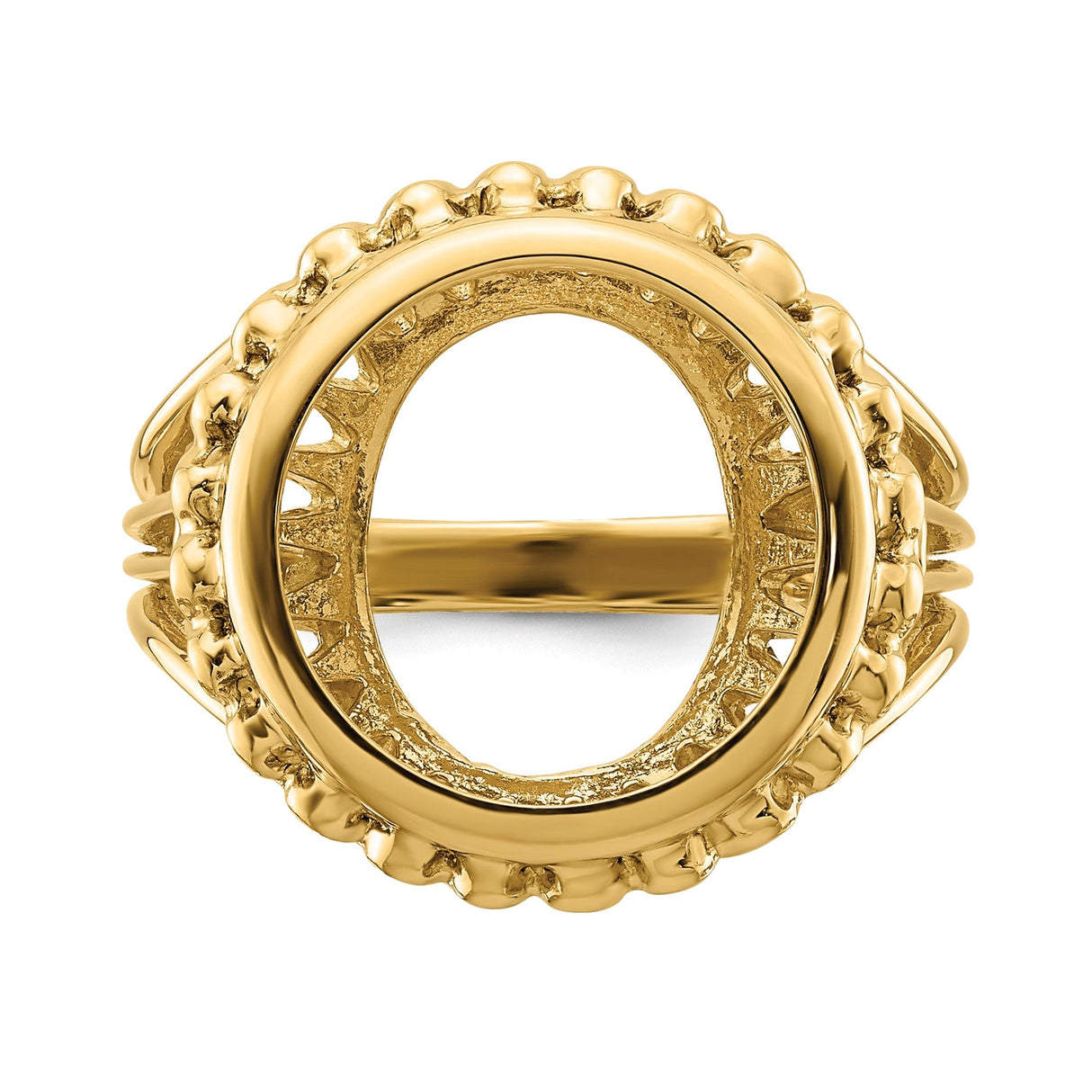 13 mm 14k Yellow Gold coin bezel for 13 mm Coin — additional image