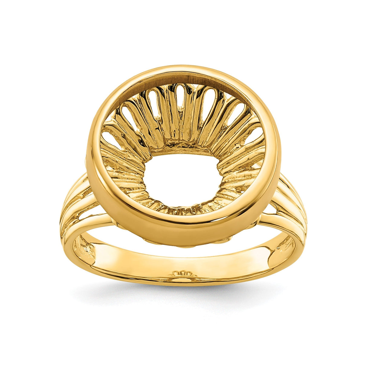 13 mm 14k Yellow Gold coin bezel for 13 mm Coin — additional image