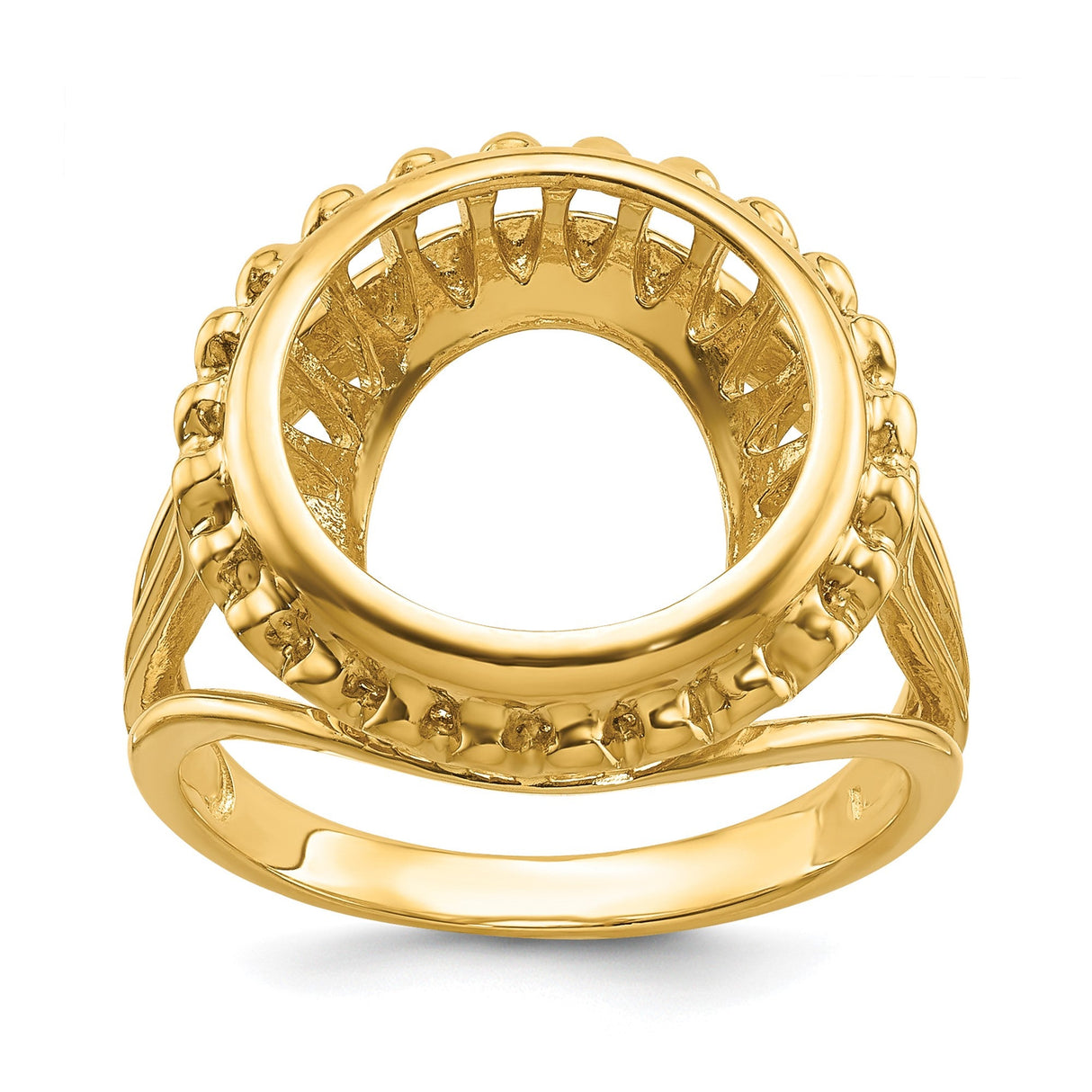 13 mm 14k Yellow Gold coin bezel for 13 mm Coin — additional image
