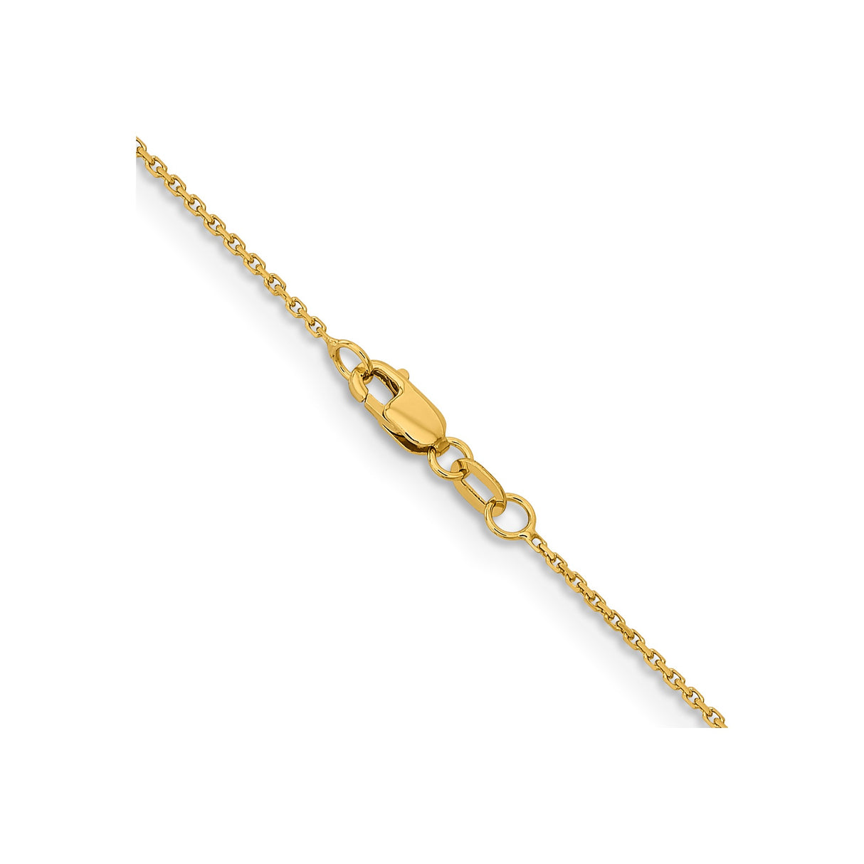 14K Yellow Gold 1.05 mm Polished Chain Necklace alternate angle