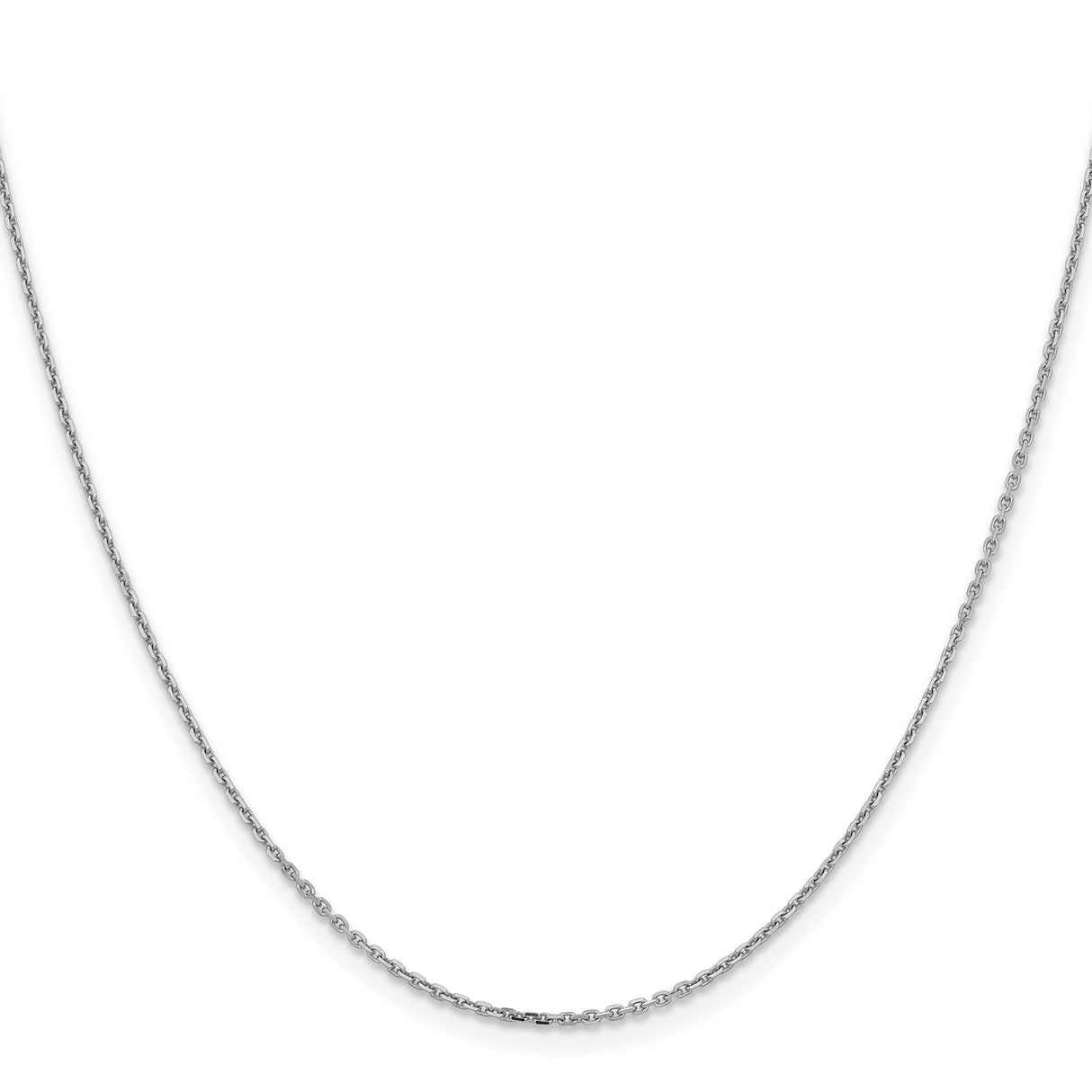 14K White Gold 1.4 mm Polished Chain Necklace