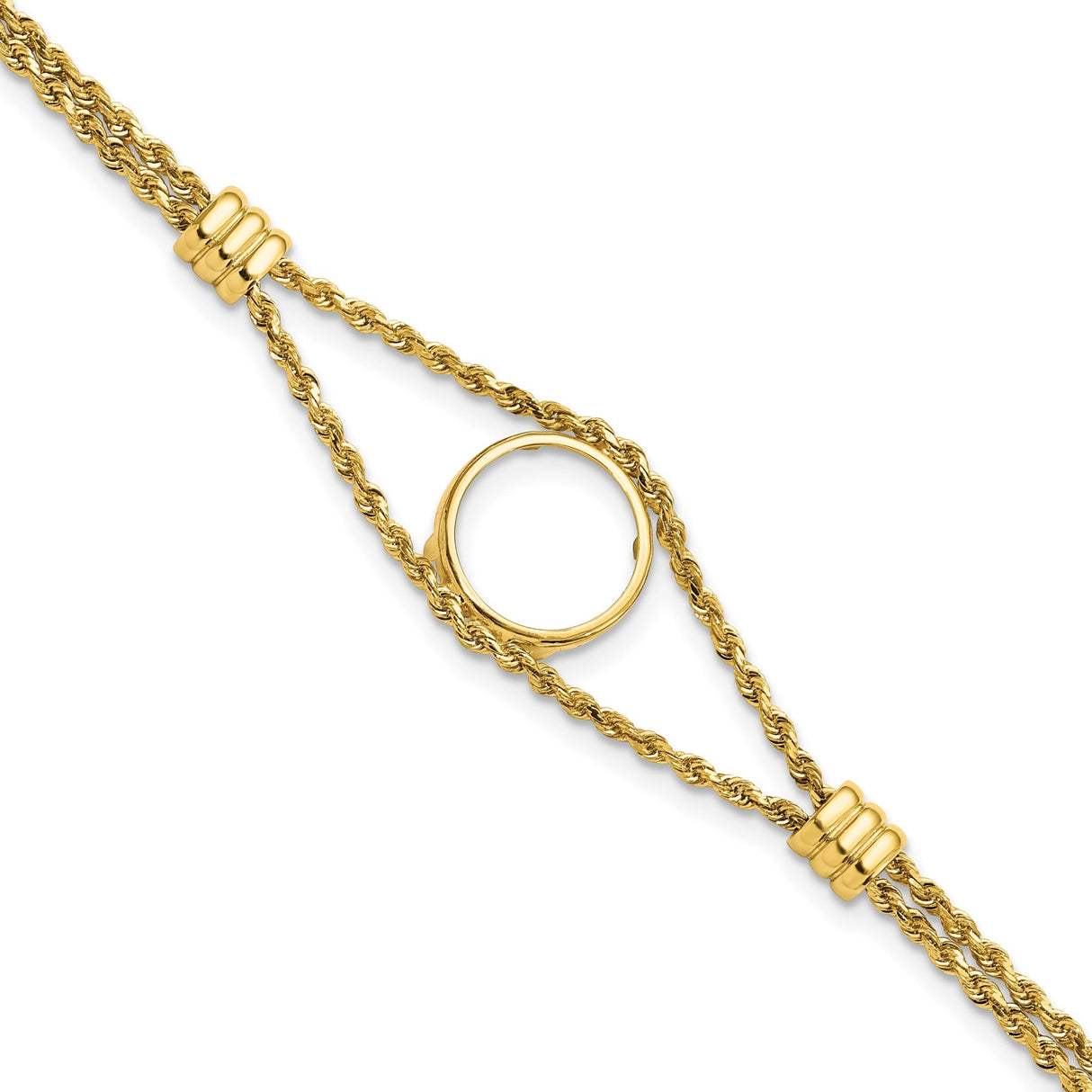 14 mm 14k Yellow Gold coin bezel for 14 mm Coin
