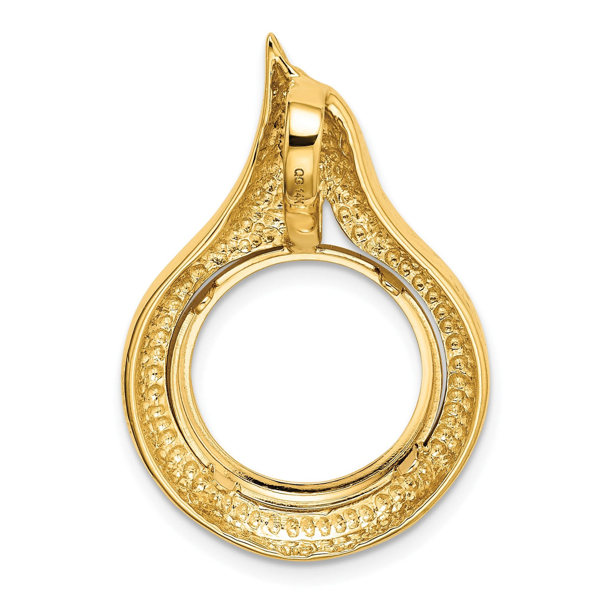 14 mm 14k Yellow Gold coin bezel for 14 mm Coin — additional image