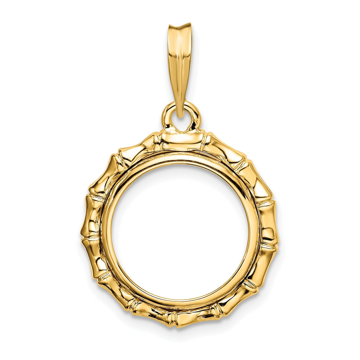 14 mm 14k Yellow Gold coin bezel for 14 mm Coin