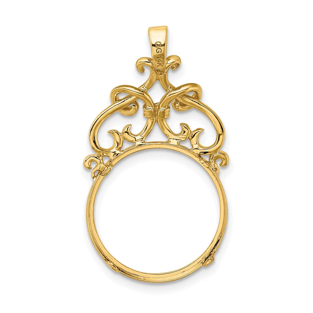 14 mm 14k Yellow Gold coin bezel for 14 mm Coin — additional image