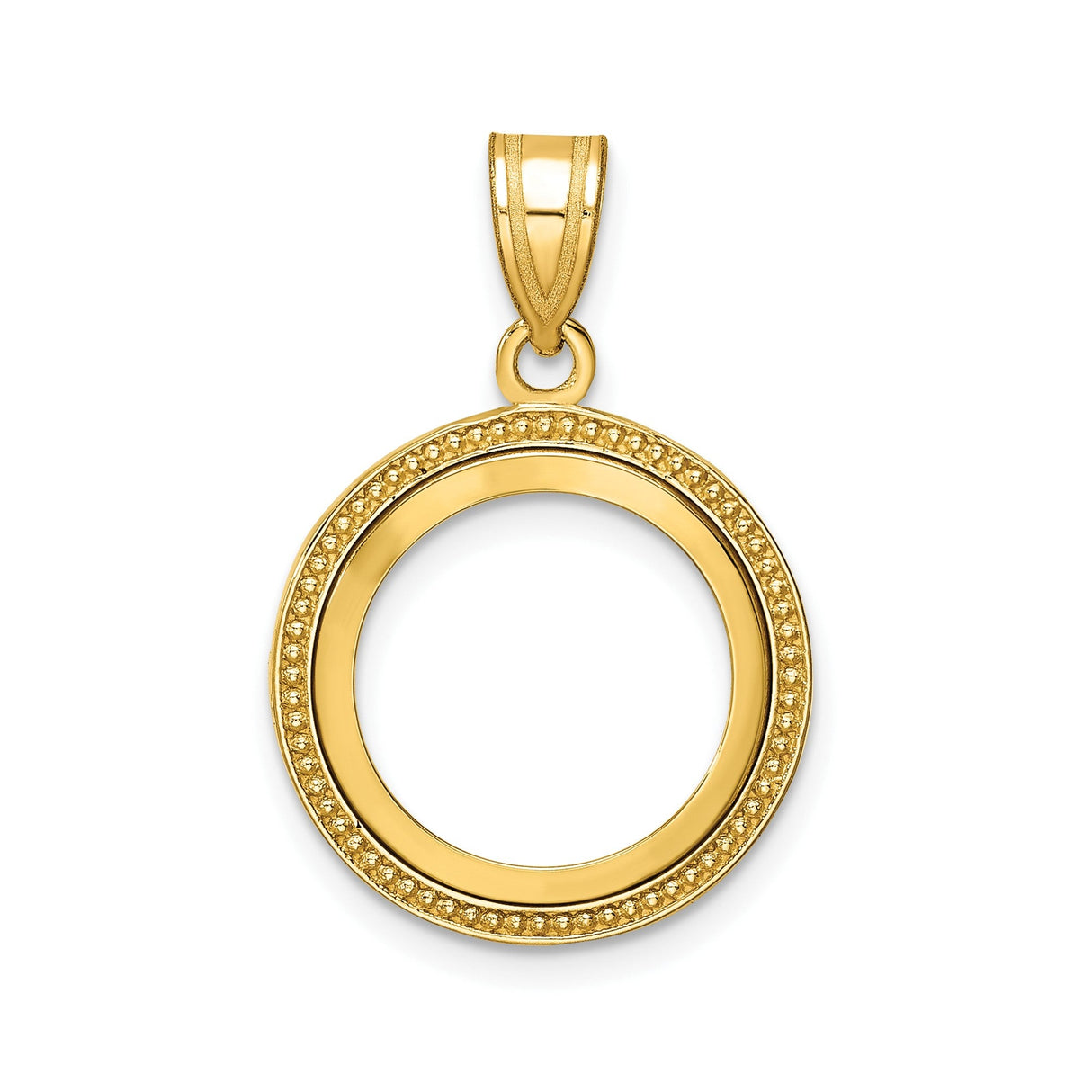 14 mm 14k Yellow Gold coin bezel for 14 mm Coin