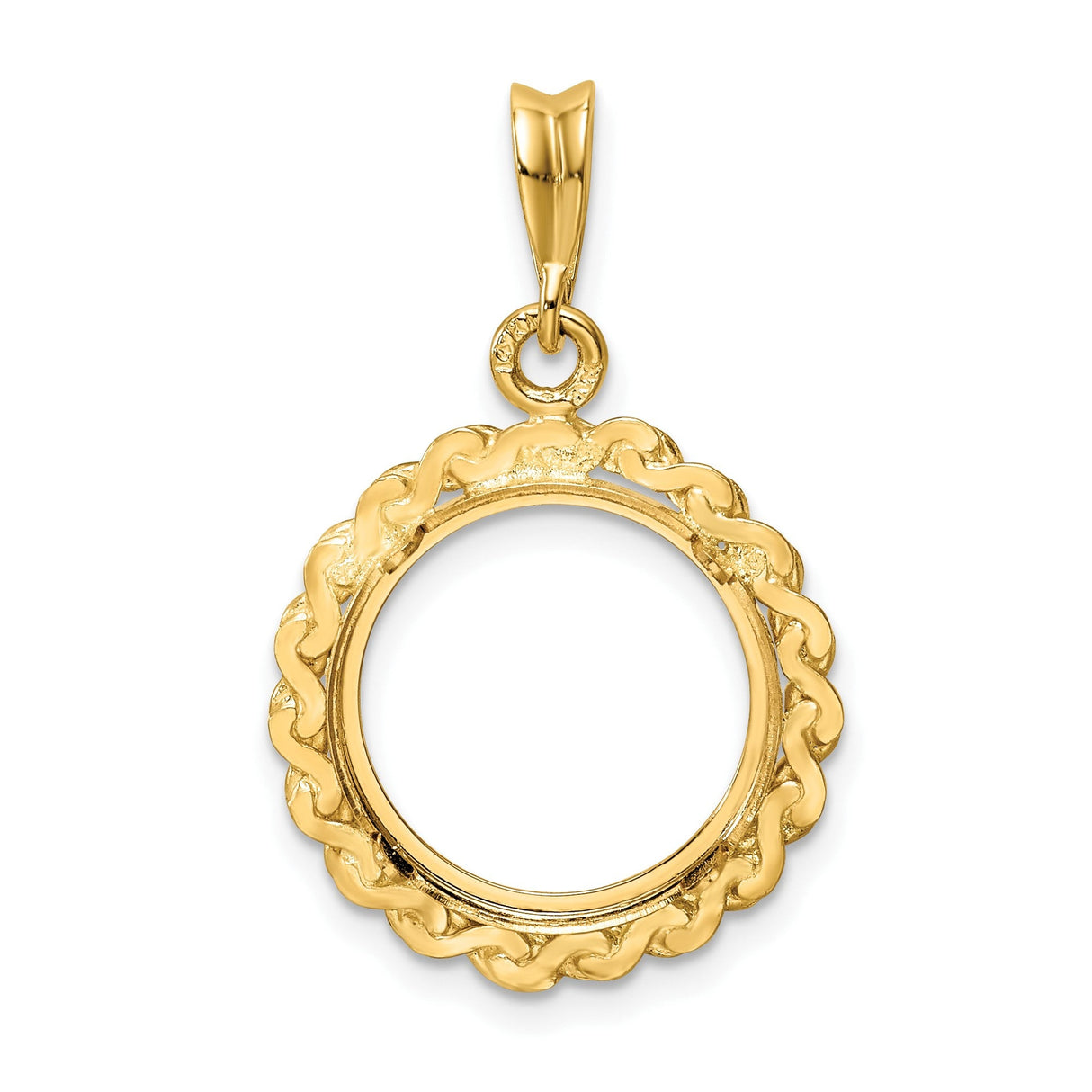 14 mm 14k Yellow Gold coin bezel for 14 mm Coin — additional image