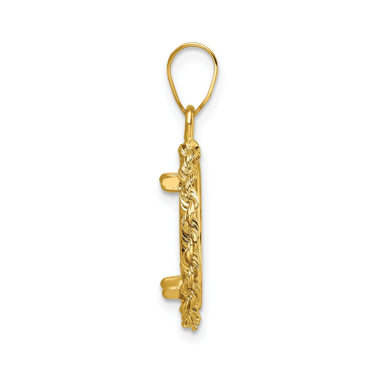 14 mm 14k Yellow Gold coin bezel for 14 mm Coin — alternate view