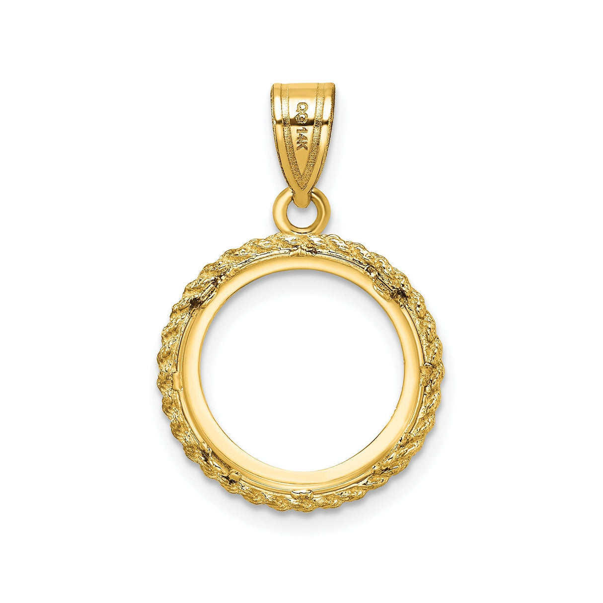 14 mm 14k Yellow Gold coin bezel for 14 mm Coin — additional image
