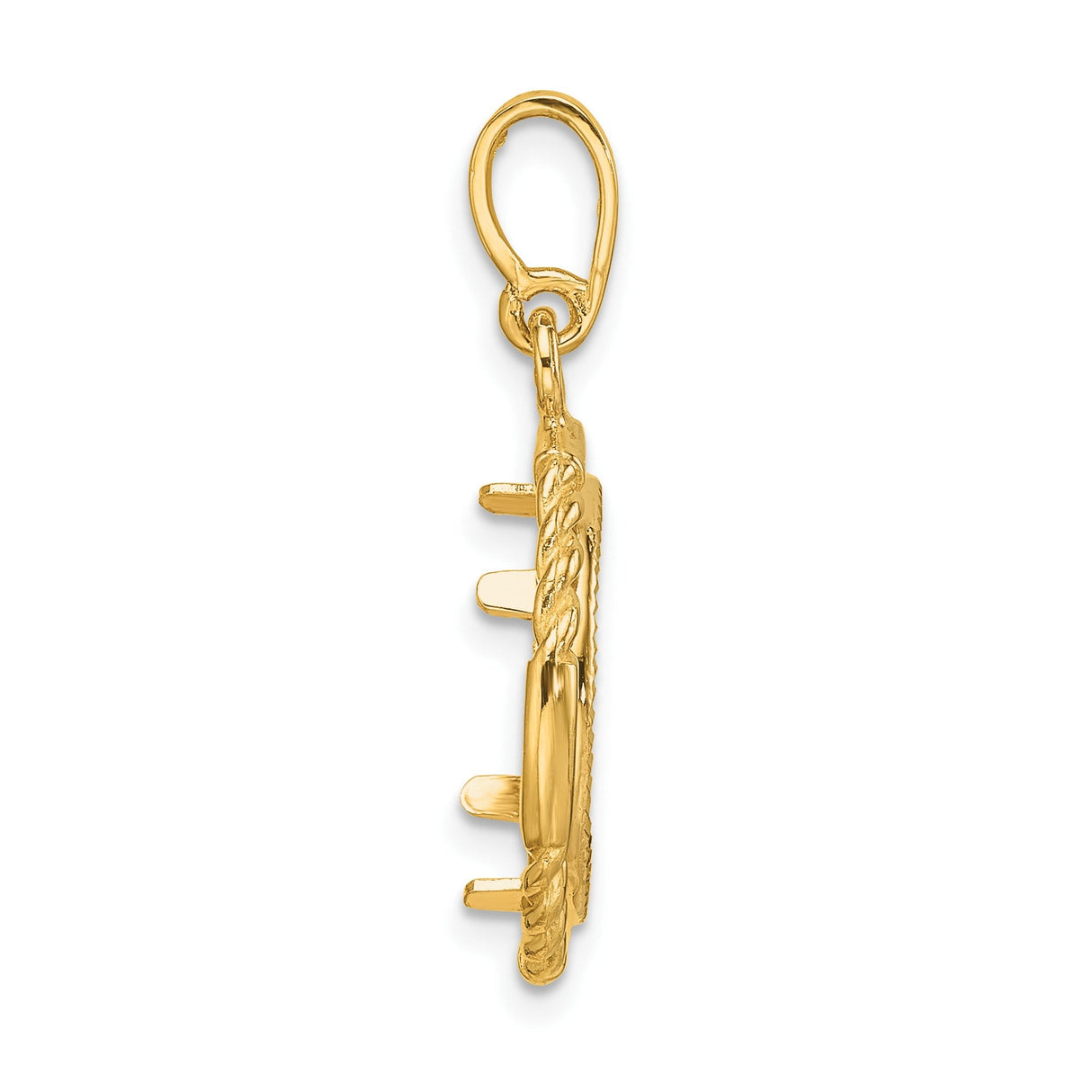 14 mm 14k Yellow Gold coin bezel for 14 mm Coin — alternate view