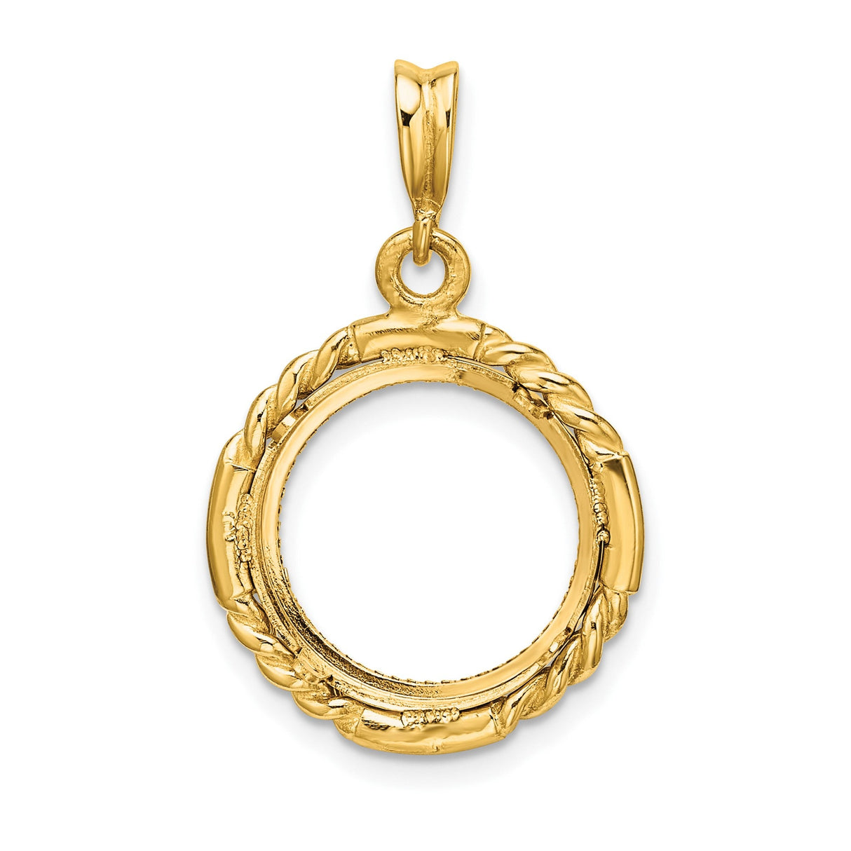 14 mm 14k Yellow Gold coin bezel for 14 mm Coin — additional image