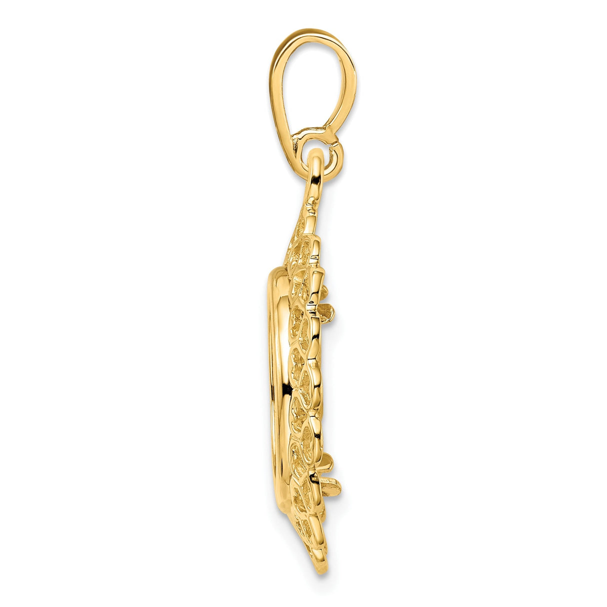 14 mm 14k Yellow Gold coin bezel for 14 mm Coin — alternate view