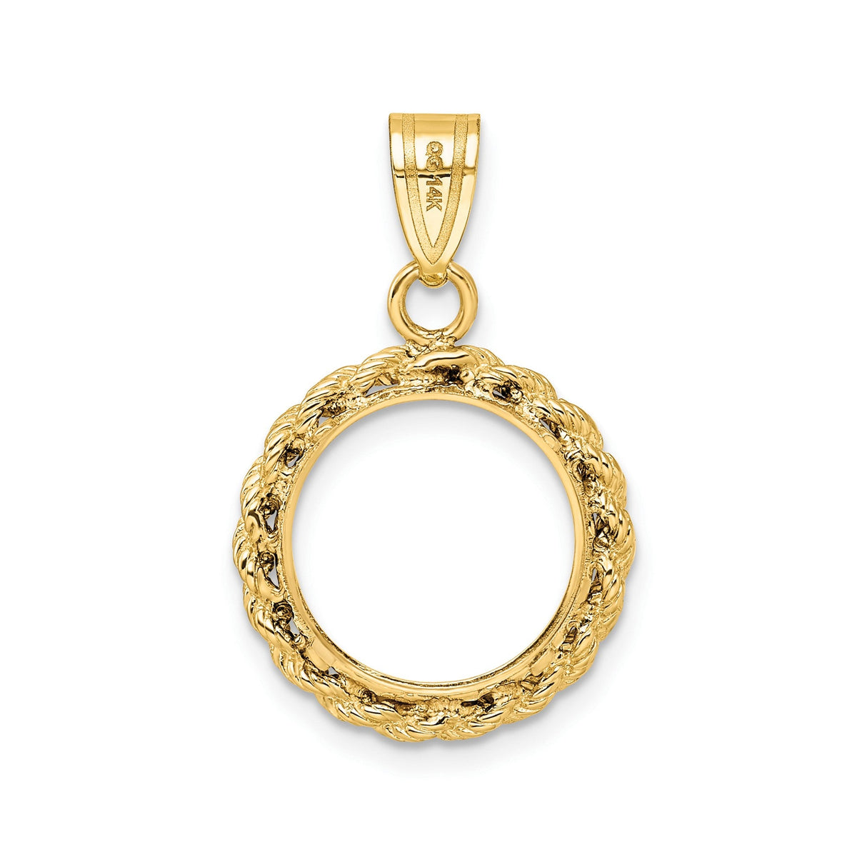 14 mm 14k Yellow Gold coin bezel for 14 mm Coin — additional image