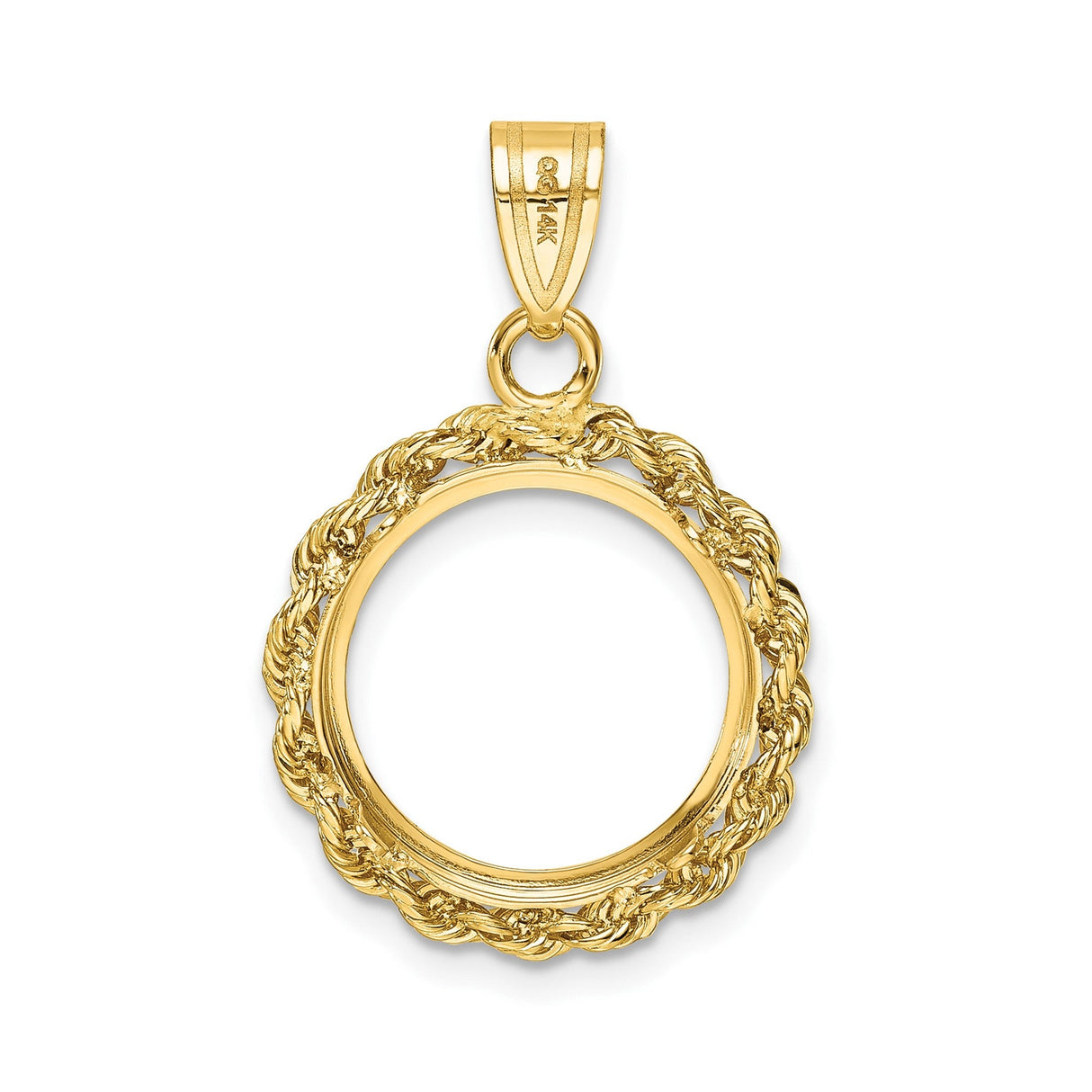 14 mm 14k Yellow Gold coin bezel for 14 mm Coin — additional image