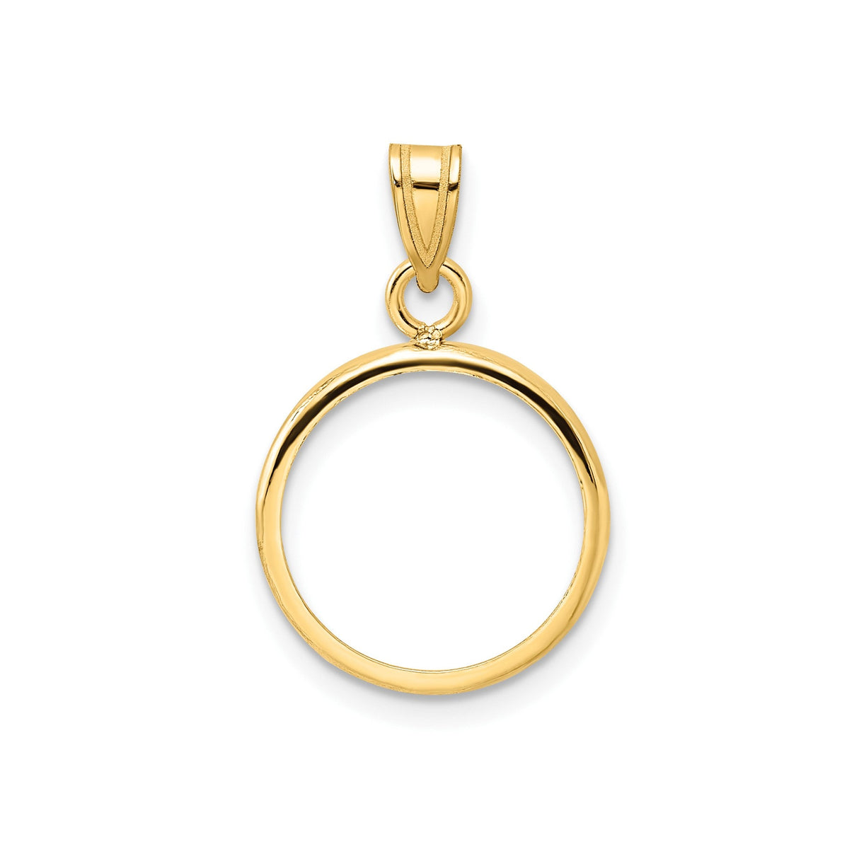 14 mm 10k Yellow Gold coin bezel for 14 mm Coin