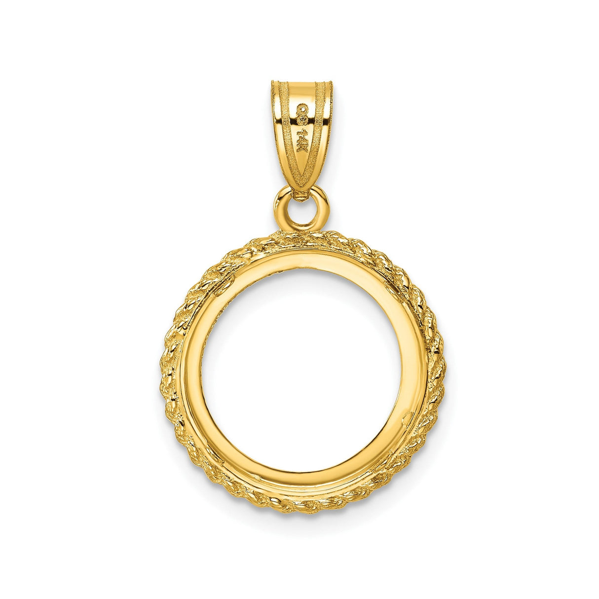 14 mm 14k Yellow Gold coin bezel for 14 mm Coin — additional image