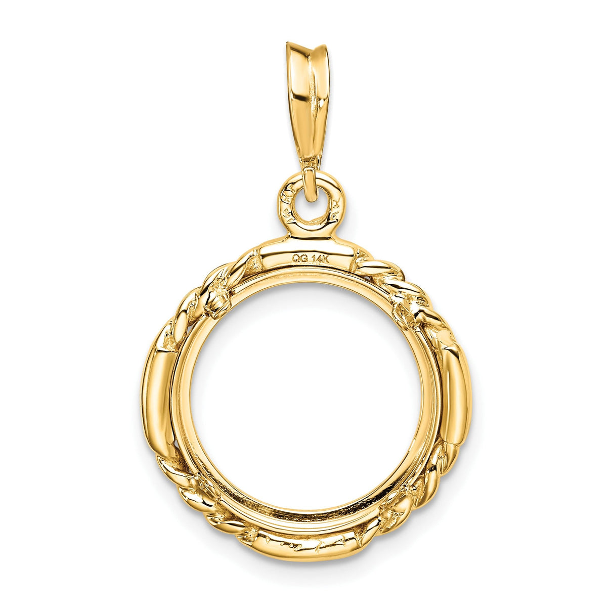 14 mm 14k Yellow Gold coin bezel for 14 mm Coin — additional image