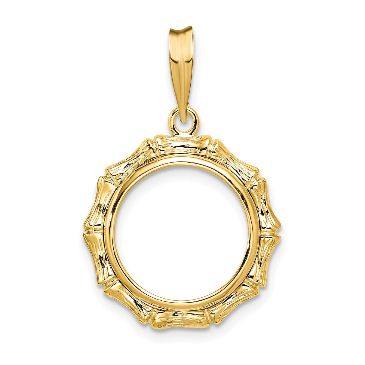 14 mm 14k Yellow Gold coin bezel for 14 mm Coin