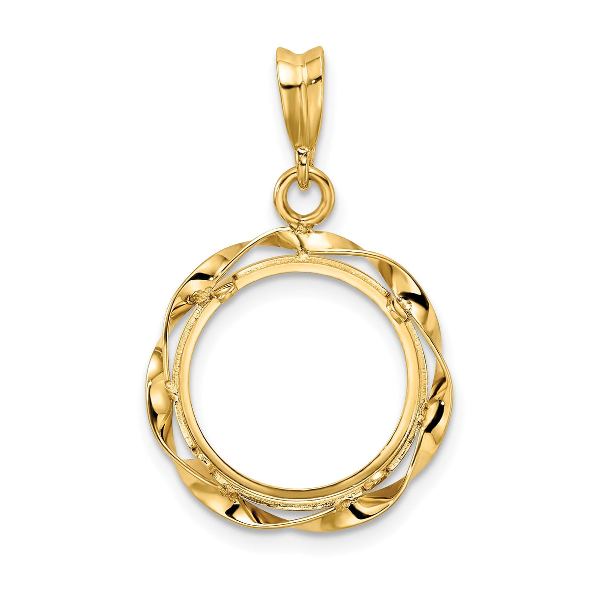 14 mm 14k Yellow Gold coin bezel for 14 mm Coin — additional image