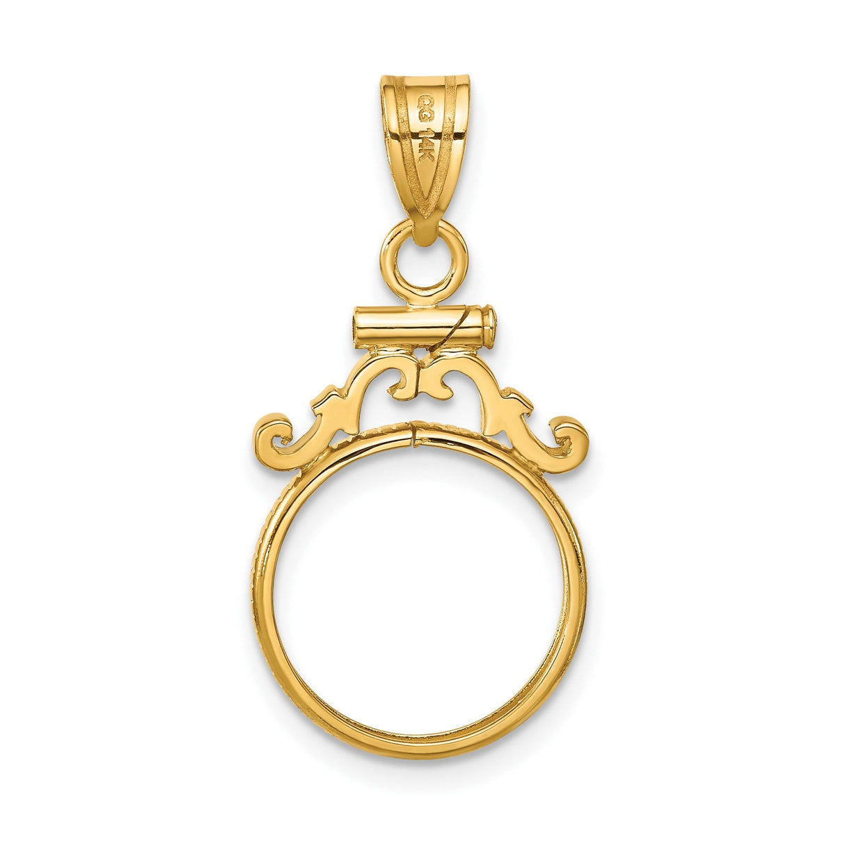 14 mm 14k Yellow Gold coin bezel for 14 mm Coin — additional image