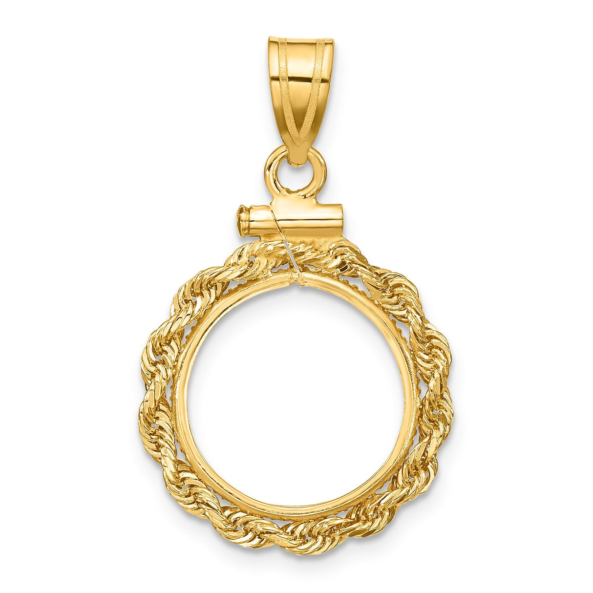 14 mm 14k Yellow Gold coin bezel for 14 mm Coin