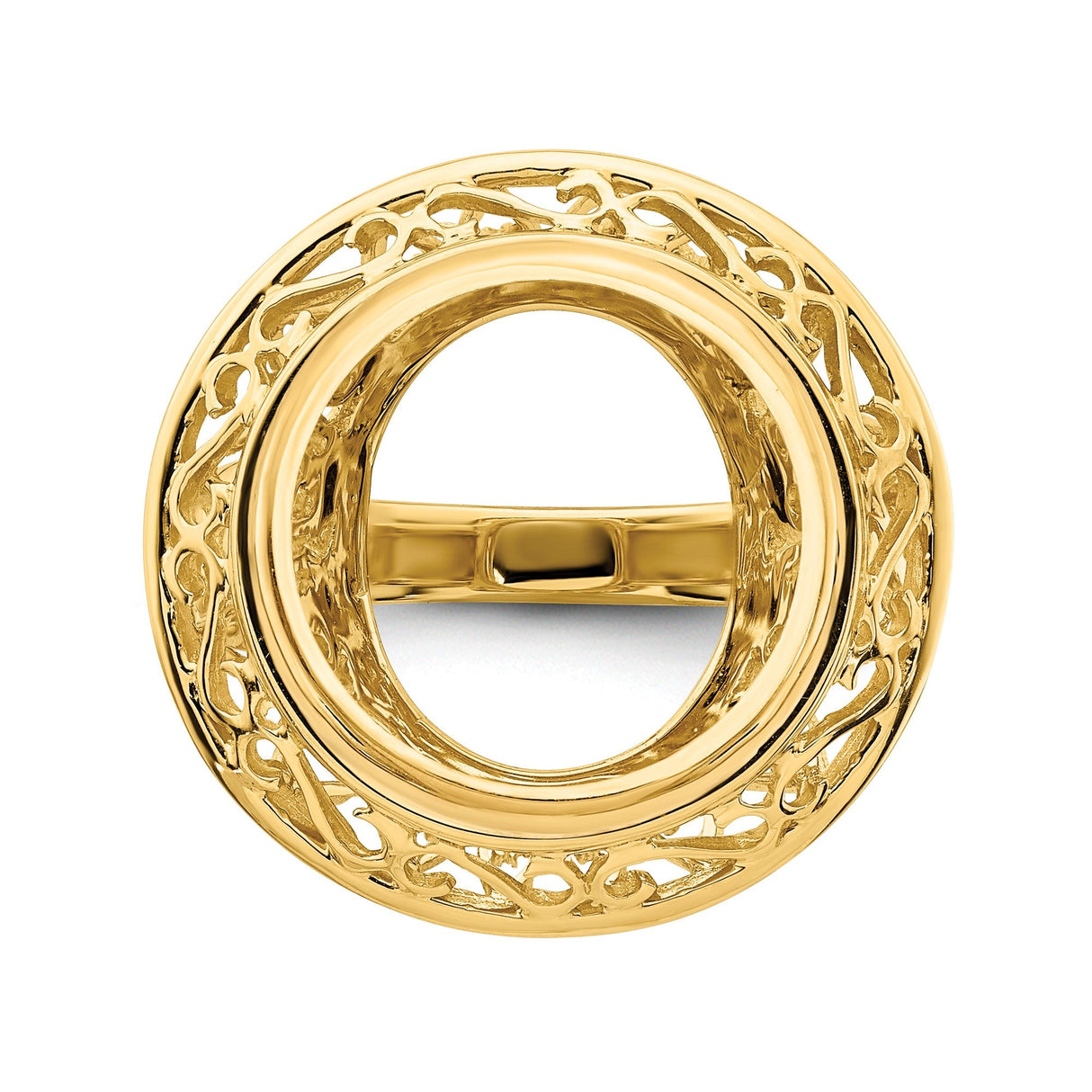 14 mm 14k Yellow Gold coin bezel for 14 mm Coin — additional image