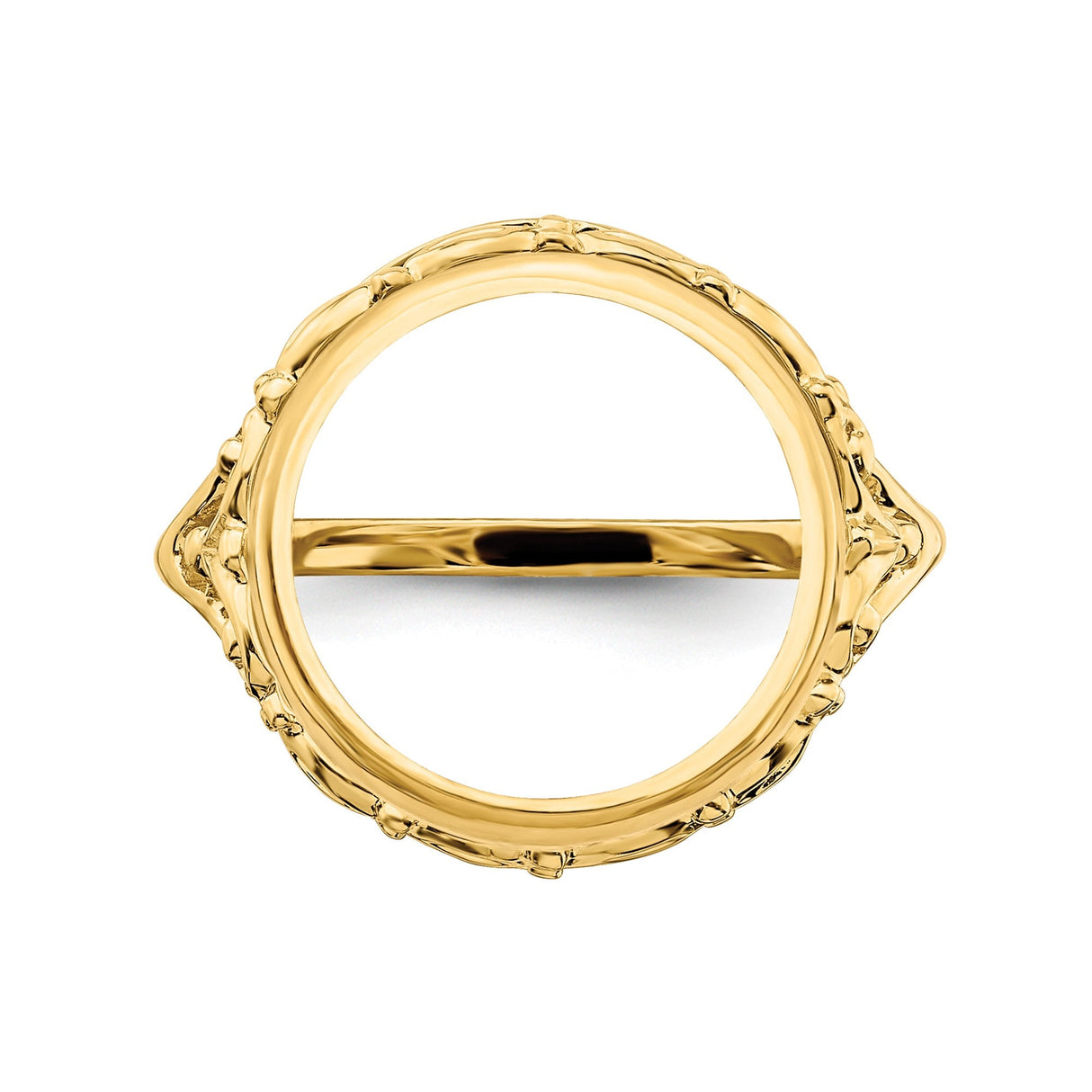 14 mm 14k Yellow Gold coin bezel for 14 mm Coin — additional image