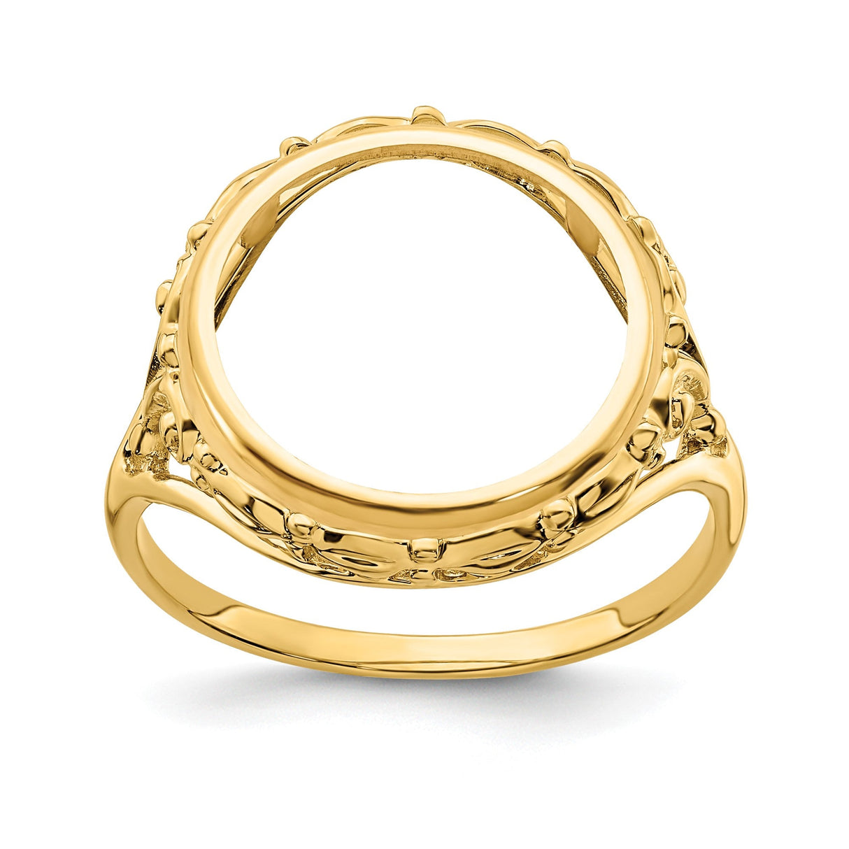 14 mm 14k Yellow Gold coin bezel for 14 mm Coin — additional image