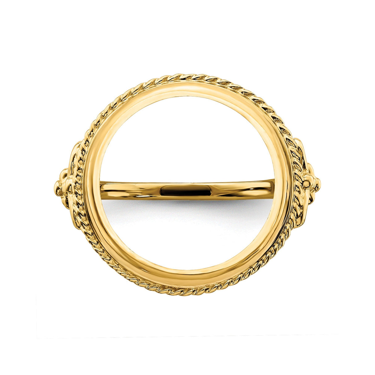 14 mm 14k Yellow Gold coin bezel for 14 mm Coin — additional image