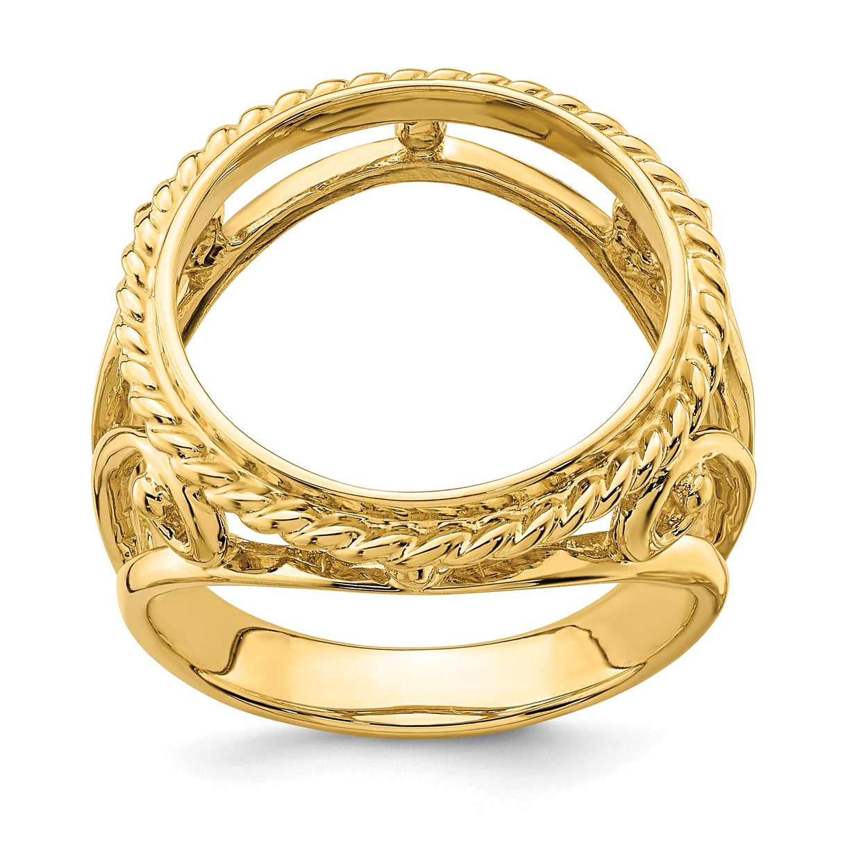 14 mm 14k Yellow Gold coin bezel for 14 mm Coin — additional image