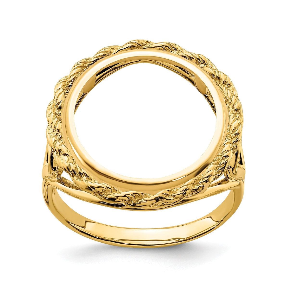 14 mm 14k Yellow Gold coin bezel for 14 mm Coin — additional image