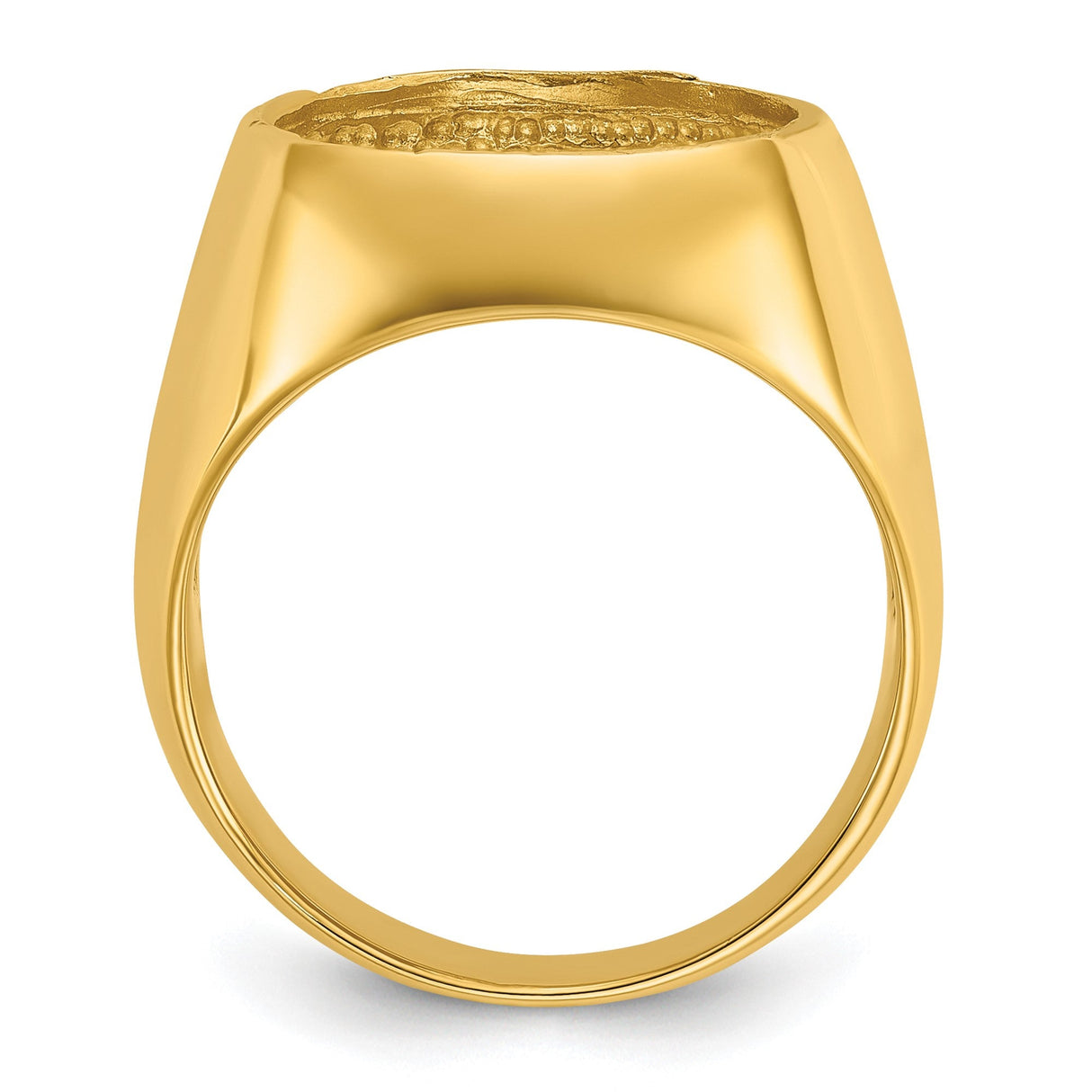 14 mm 14k Yellow Gold coin bezel for 14 mm Coin — alternate view