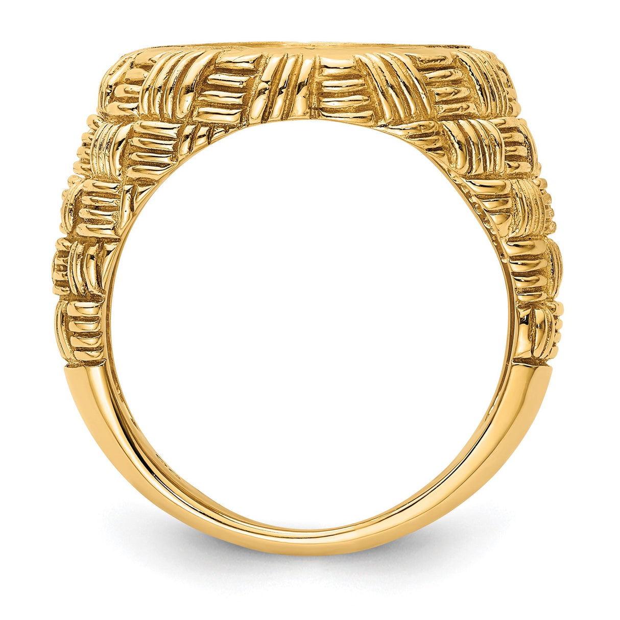14 mm 14k Yellow Gold coin bezel for 14 mm Coin — alternate view
